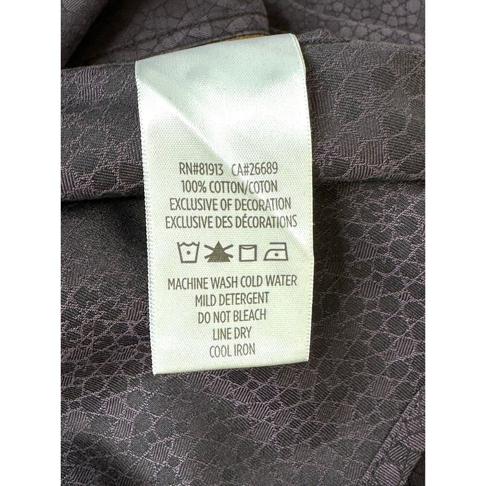 Robert Graham Mens L Button Up Shirt Flip Cuff Mask Print Classic Fit - Picture 9 of 12